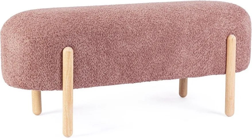 Теракотена подплатена пейка от прежда с примки от букле Dayla – Bizzotto