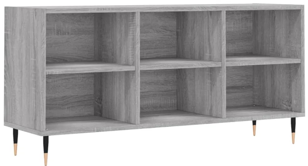 826986 vidaXL ТB шкаф, сив сонома, 103,5x30x50 см, инженерно дърво