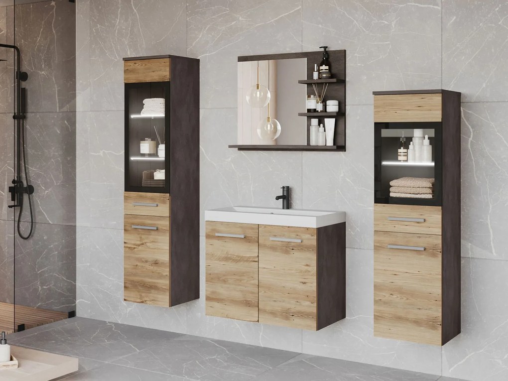 Комплект за баня Madrit I-Антрацит - Сонома