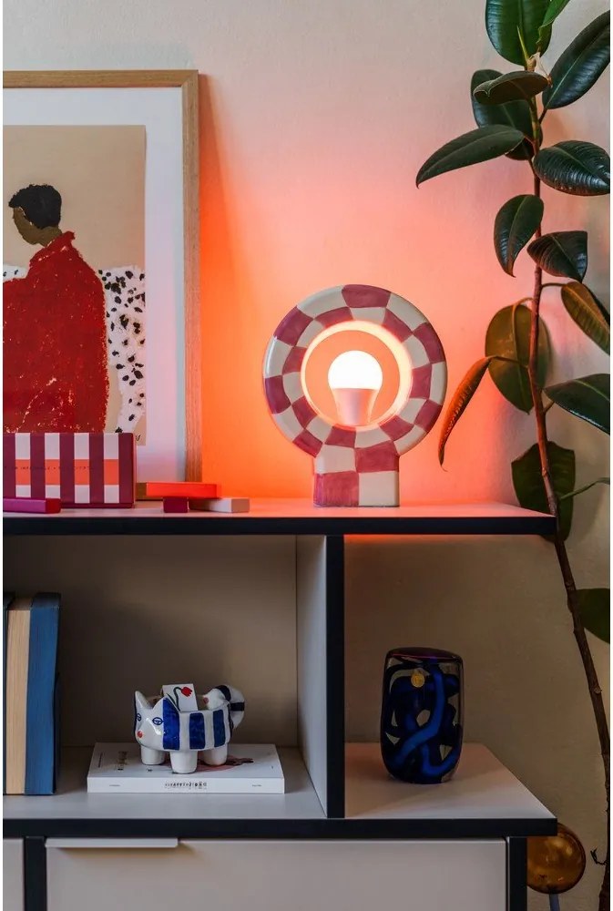 Розова настолна лампа (височина 23,5 cm) Vialini – Bloomingville