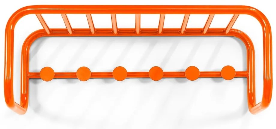 Оранжева метална стенна закачалка с рафт 72 cm Retro – Spinder Design