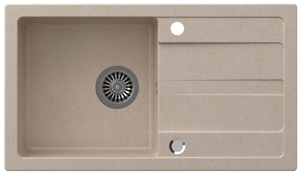 Sapho - Кухненска мивка 77x44 см гранит/бежова