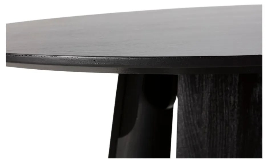 Кръгла трапезна маса с черен плот за маса ø 120 cm Zuri – MOME