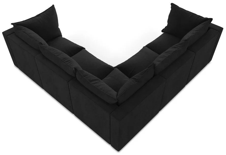 Черен ъглов диван Manao – Makamii