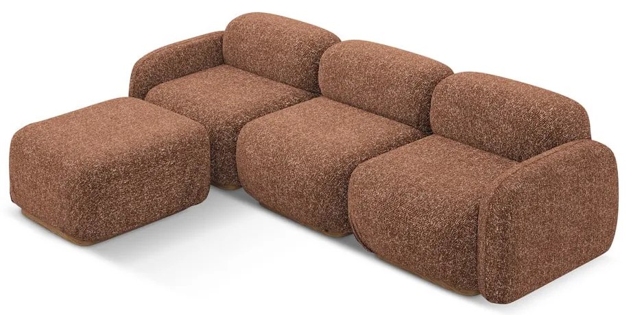 Оранжев/кафяв модулен ъглов диван (променлив) Ailani – Makamii