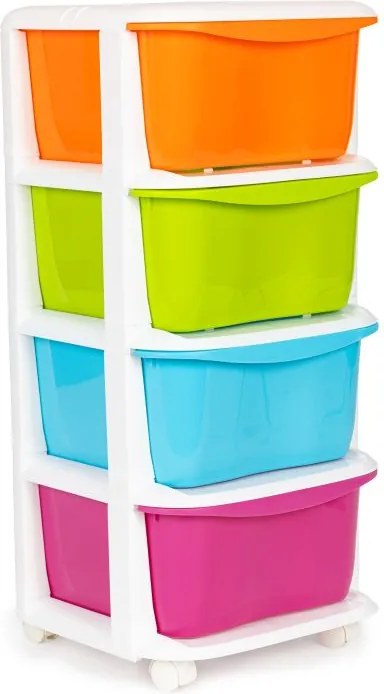 Пластмасов органайзер с 4 изтеглящи се чекмеджета