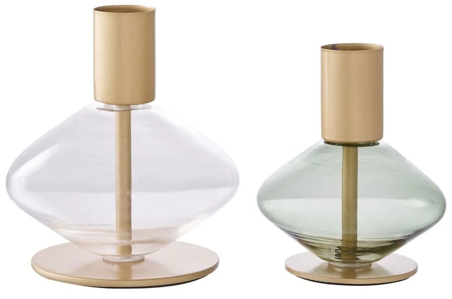 Стъклени свещници в комплект от 2 бр. – House Nordic