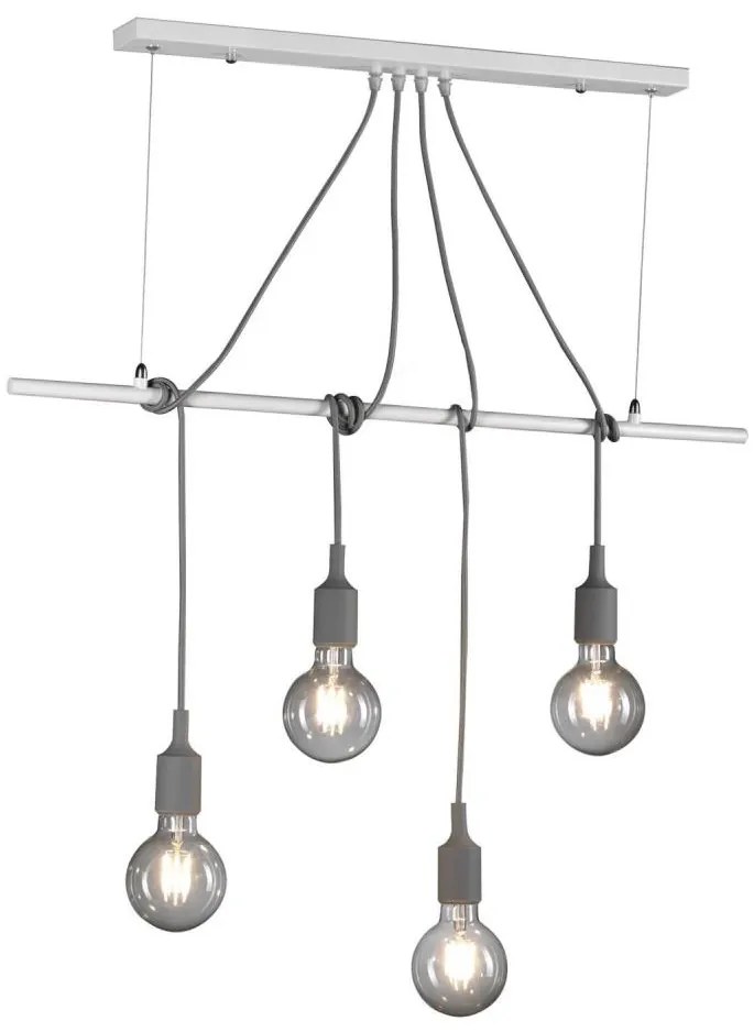 ONLI - Пендел WIRE 4xE27/15W/230V сив/бял