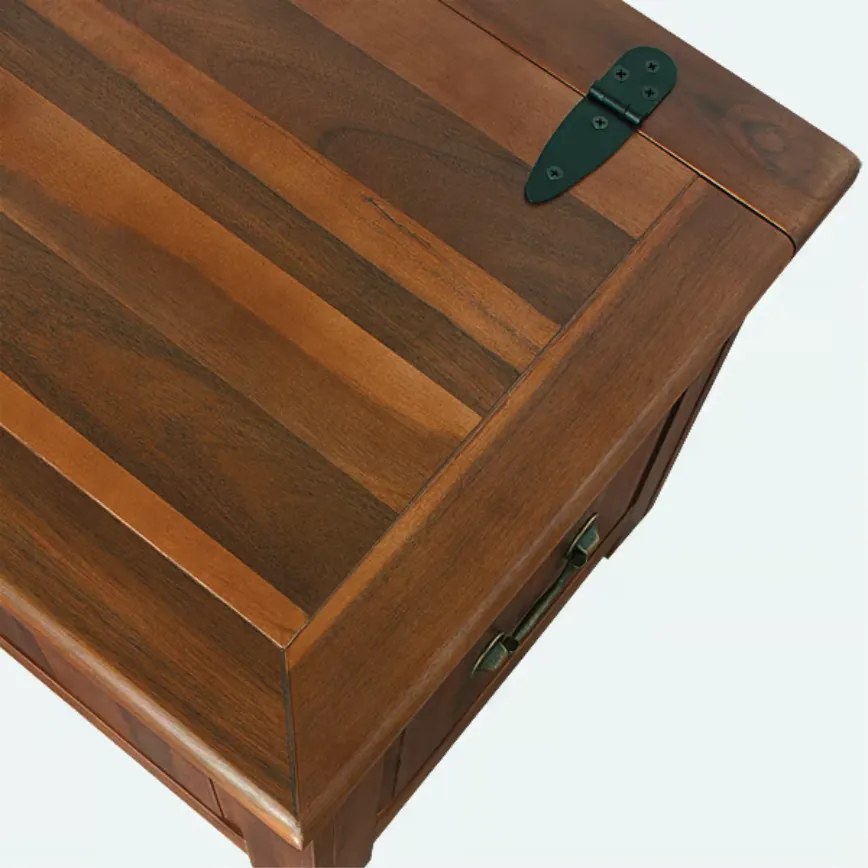 Дървен сандък от акация 85 × 44 × 48 cm