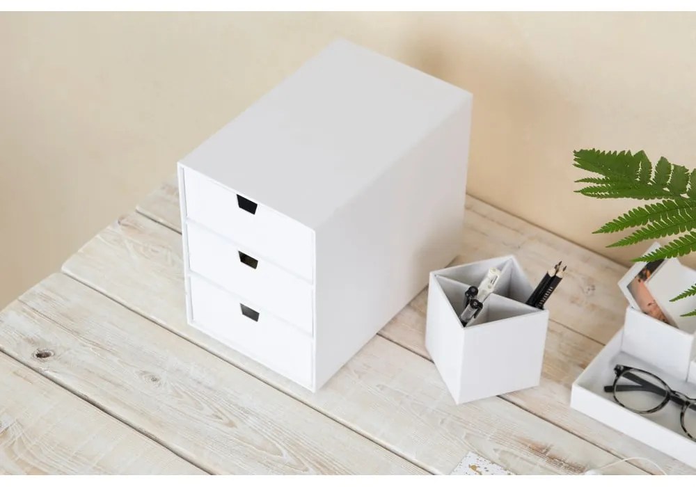 Бяла кутия за чекмеджета с 3 отделения Ingrid - Bigso Box of Sweden