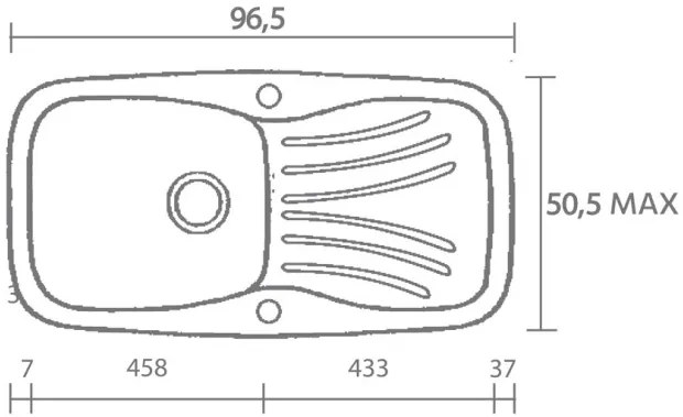 Мивка Sanitec 308-Granite Celtic Stone