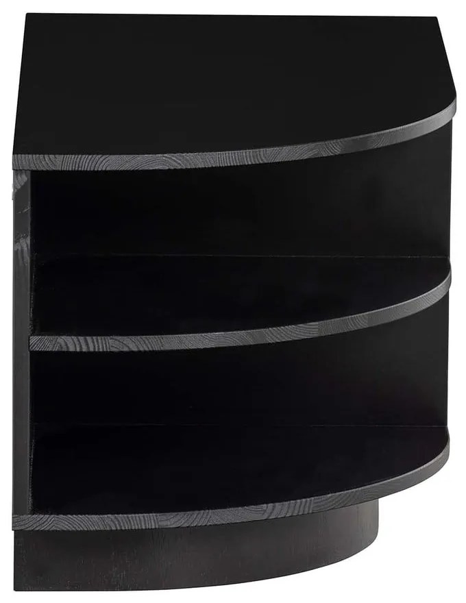 Черна модулна телевизионна масичка от борова дървесина 78x40 cm Finca - WOOOD