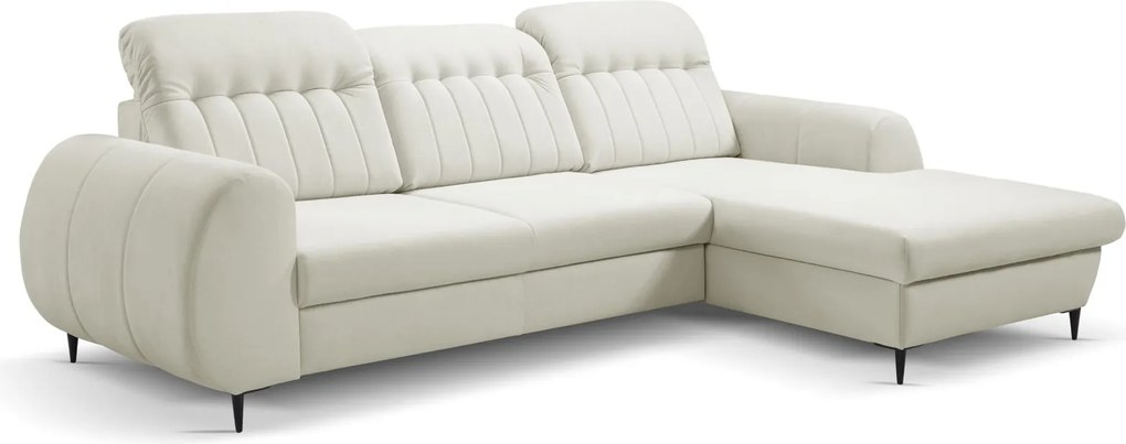 Ъглов диван Blanc-Бял-Дясно