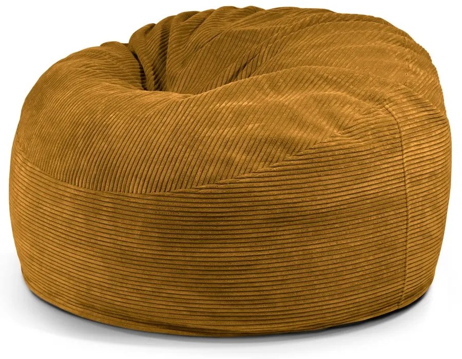 Пуф от рипсено кадифе в цвят горчица Om 110 – SLOWDOWN