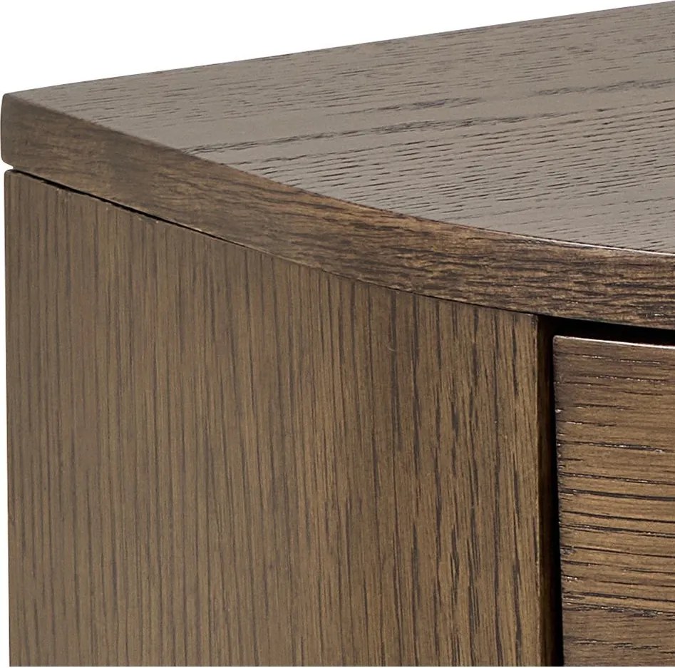 Нощно шкафче от декор от дъб в тъмно естествен цвят Paron – Actona