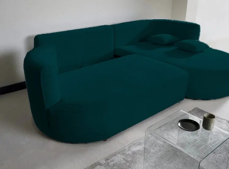 Ъглов диван Айрис Мини-зелен-десен