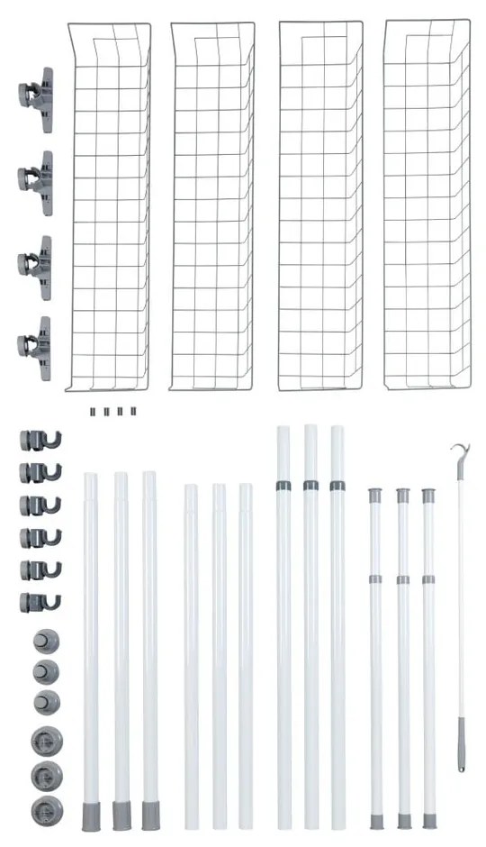 Бяла метална телескопична стойка за дрехи Herkules – Wenko