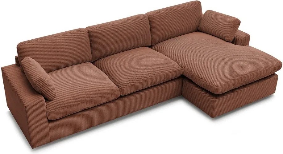 Оранжев ъглов диван от рипсено кадифе Belair – Bobochic Paris