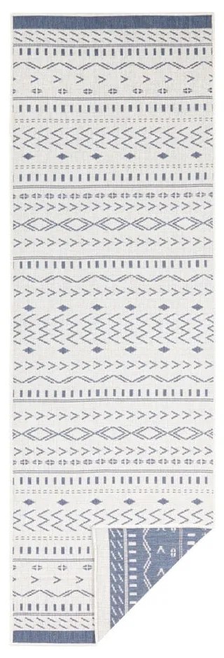 Синьо-кремав килим на открито , 80 x 250 cm Kuba - NORTHRUGS