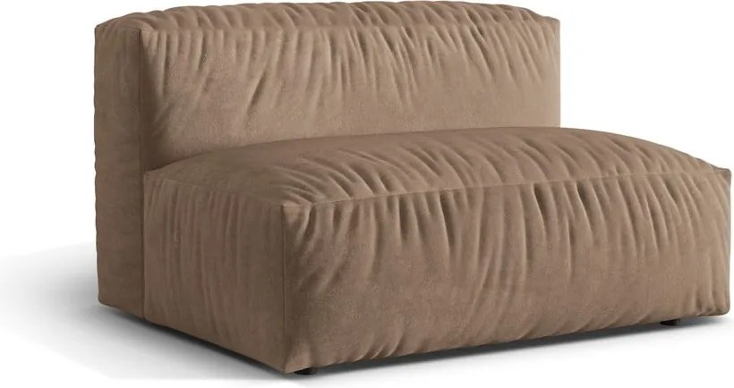 Светлокафяв кадифен модул за диван (среден модул) Martina – Micadoni