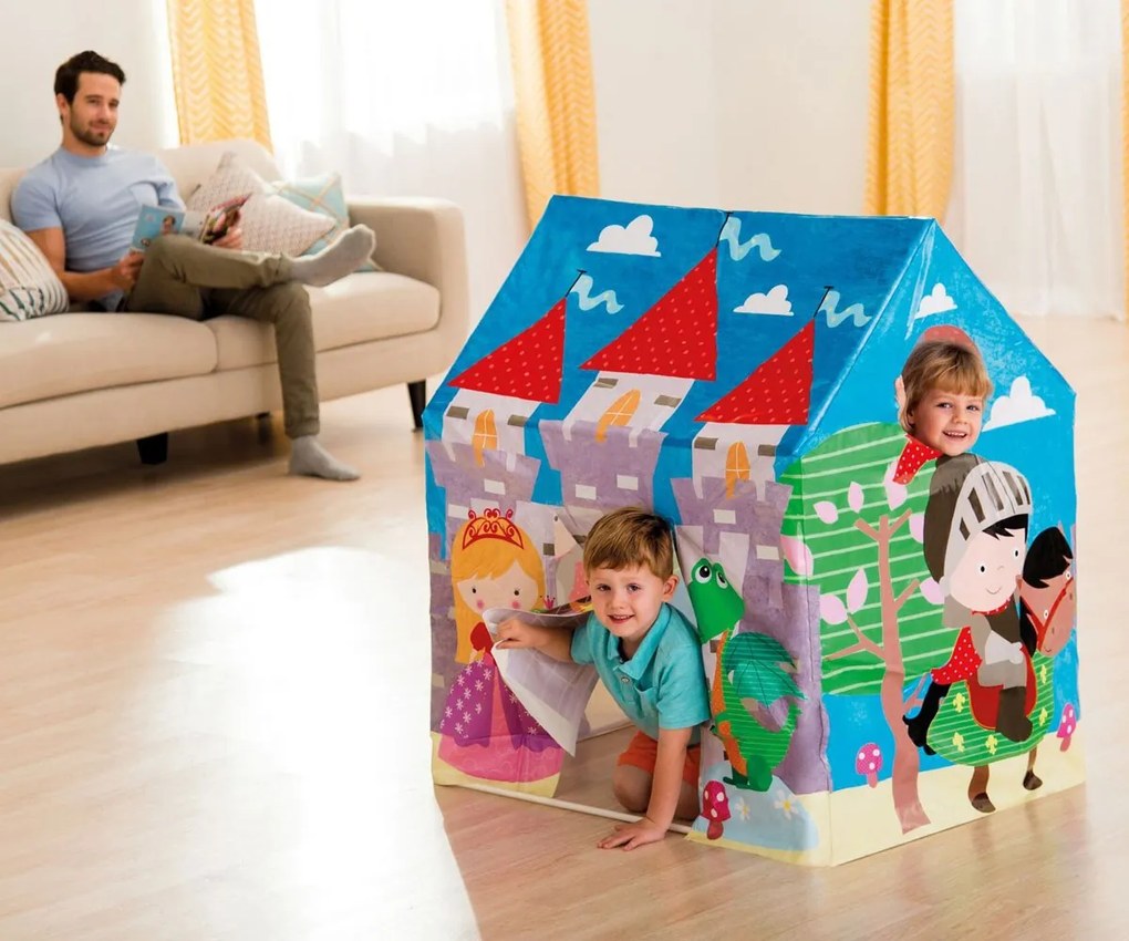 Детска палатка за игра Кралски замък / Джунгла INTEX Royal Castle / Junlge, 95 x 75 x 107 см