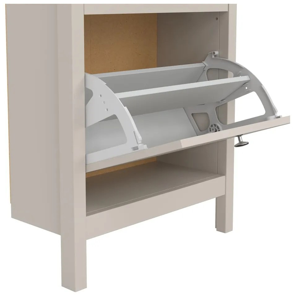 Сиво-бежова накланяща се стойка за обувки Madrid – Tvilum