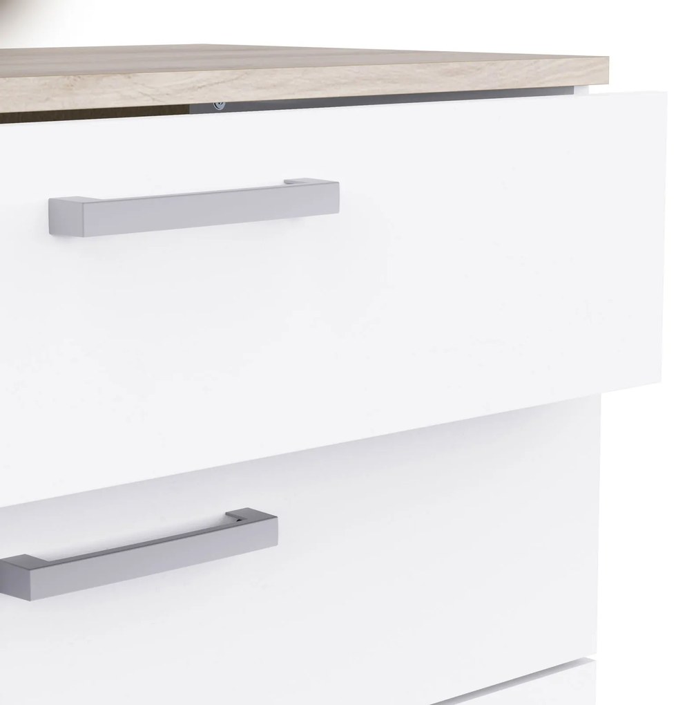 Скрин с 5 чекмеджета Winston - Бял