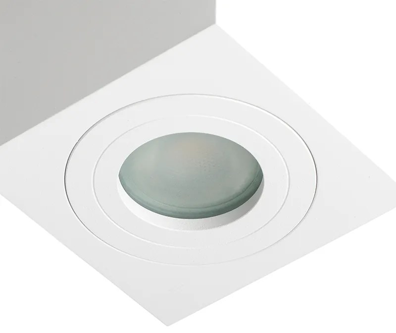 Модерен квадратен прожектор за баня бял - Capa