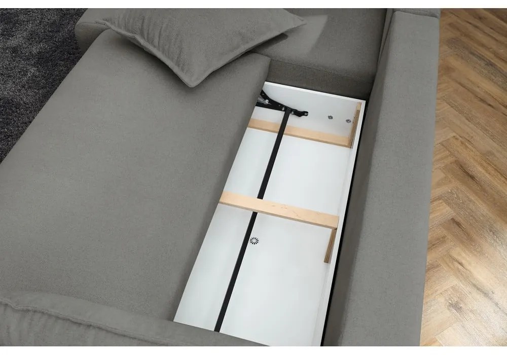 Светлосив разтегателен диван Nessa - Bobochic Paris