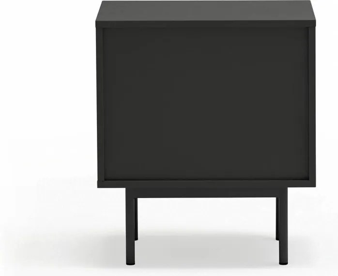 Черно матово нощно шкафче Sierra – Teulat