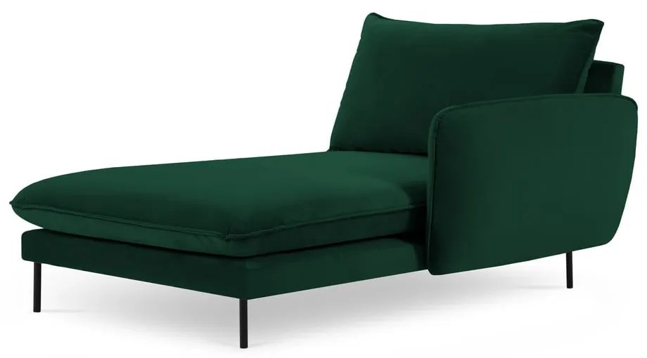 Тъмнозелено кадифено кресло за отдих (десен ъгъл) Vienna - Cosmopolitan Design
