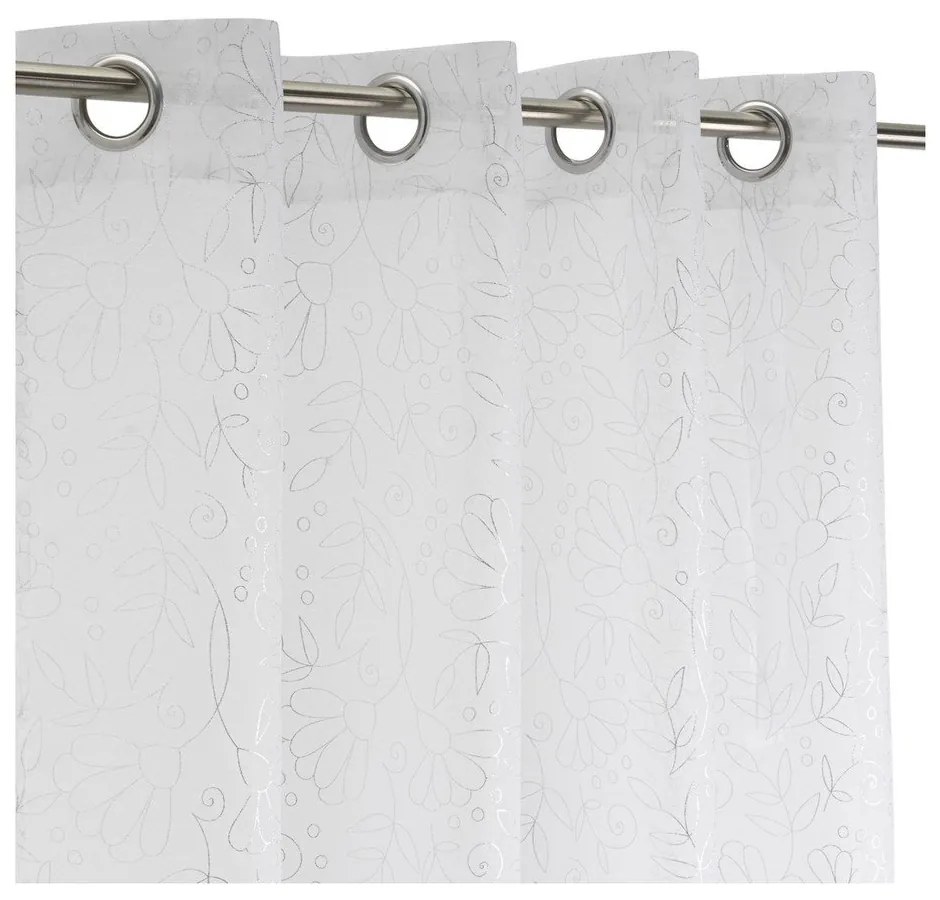 Бяло-сребриста завеса 140x260 cm Pucka – Casa Selección