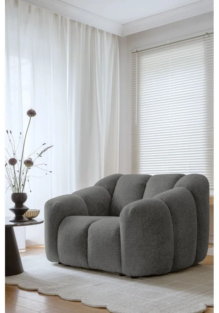 Сиво кресло Shell – Miuform