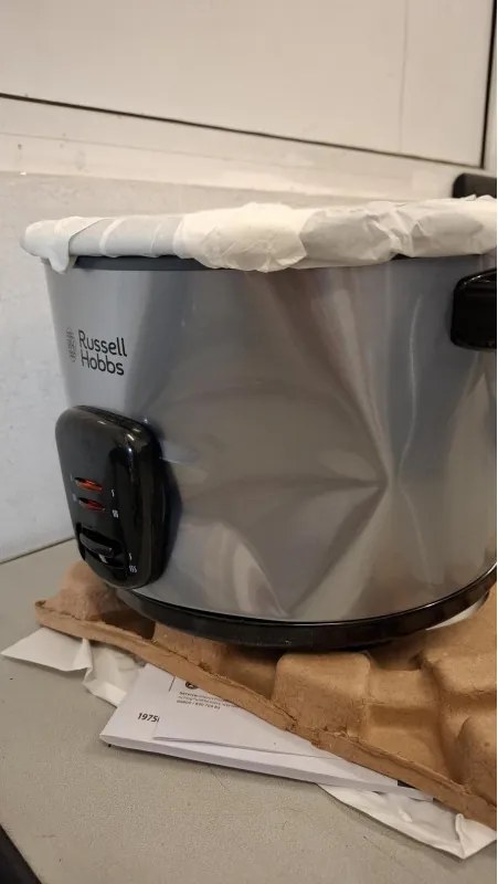 Втора ръка: Уред за варене на ориз Russell Hobbs Cook@Home 19750-56, 700W, 1.8 l, Поддържане на топлината, Инокс