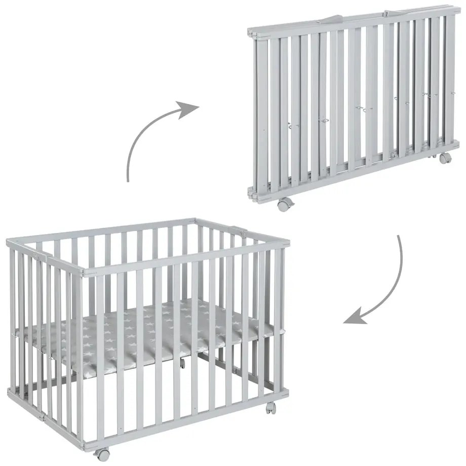 Сива кошара за игра 100x75 cm - Roba