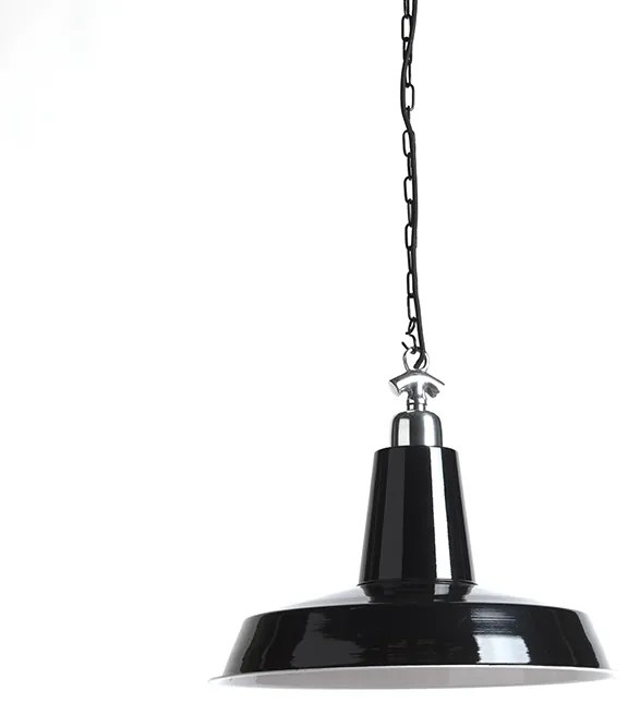 Комплект от 2 индустриални висящи лампи черни - Warrior