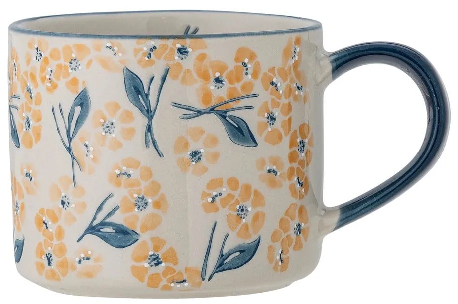 Синьо-бежова глинена чаша 400 ml Myah – Bloomingville