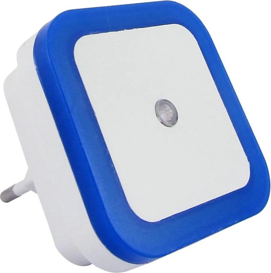 LED нощна лампа със сензор за здрач LED/0,5W/230V синя