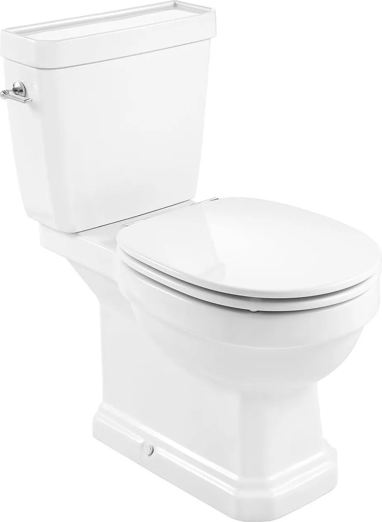 Тоалетна чиния за моноблок, Roca, A3420A7000 с двойно оттичане, Rimless, 37x67x77см