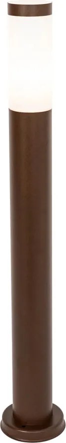 Стълб за външна лампа ръждивокафяв с опал 80 см IP44 - Rox