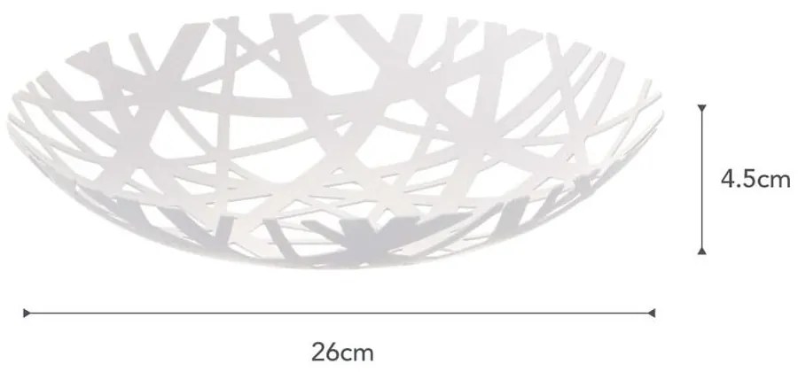 Бяла купа за плодове , ø 26 cm Tower - YAMAZAKI
