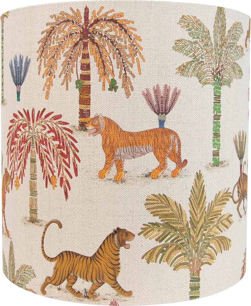 Текстилен абажур многоцветен с животински принт 40/40/40