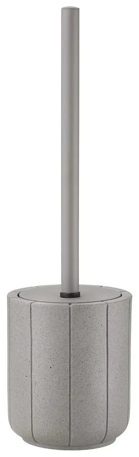 Светлосива четка за тоалетна от полиресин Kua – Blomus