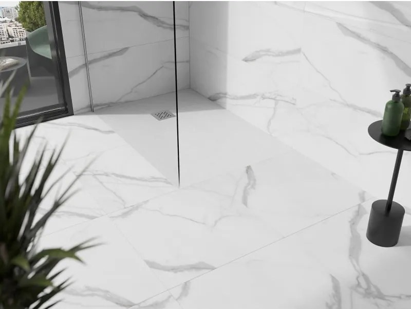 Mexen Stone+ правоъгълно композитно душово корито 90 x 80 см, бял - 44108090
