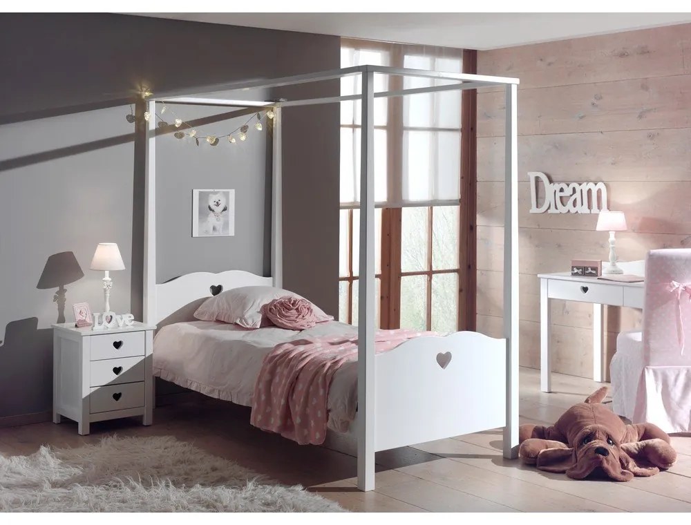 Бяло детско нощно шкафче Amori - Vipack