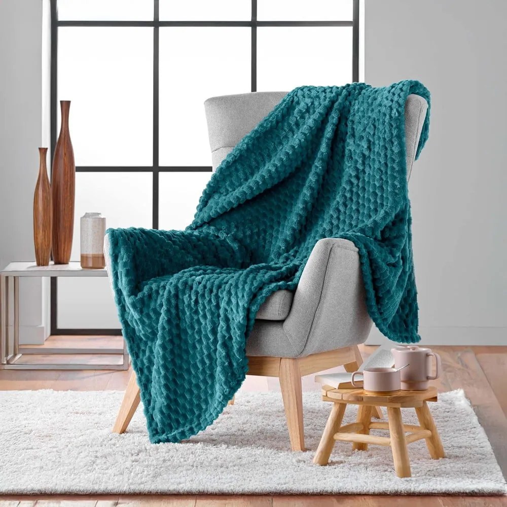 Синьо одеяло от микрофланела 125x150 cm Mini Frosty – douceur d'intérieur