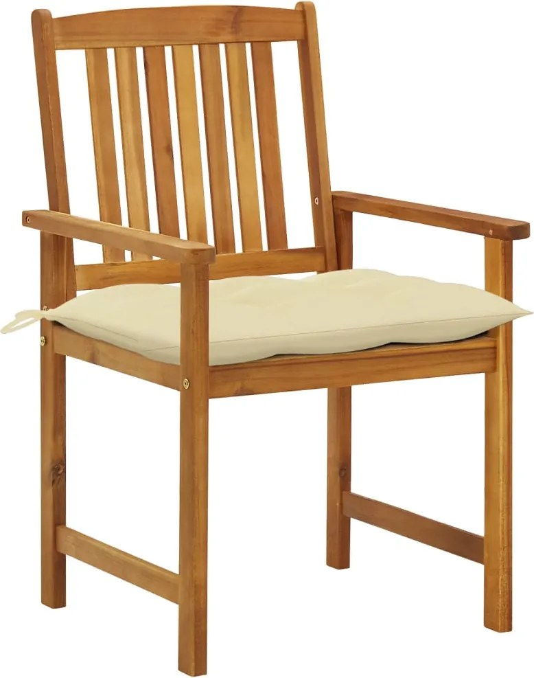 3078195 vidaXL Градински столове с възглавници, 8 бр, акация масив