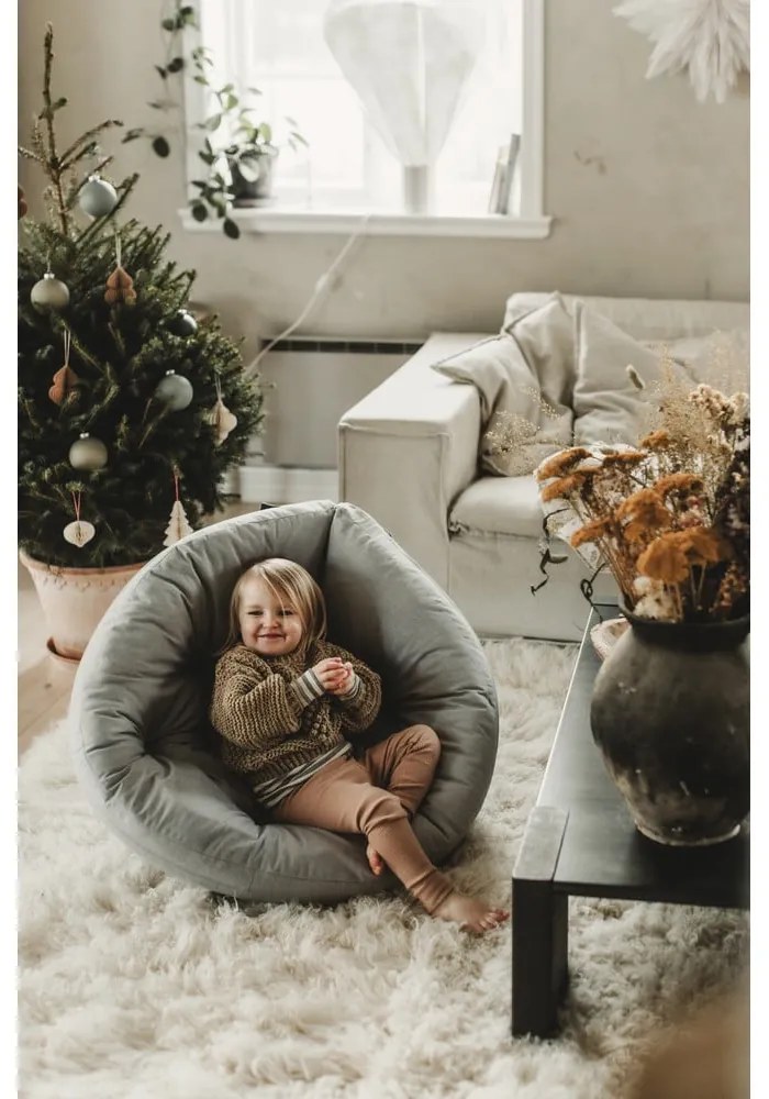 Детско кресло за релакс в черно и сиво Mini Nido - Karup Design