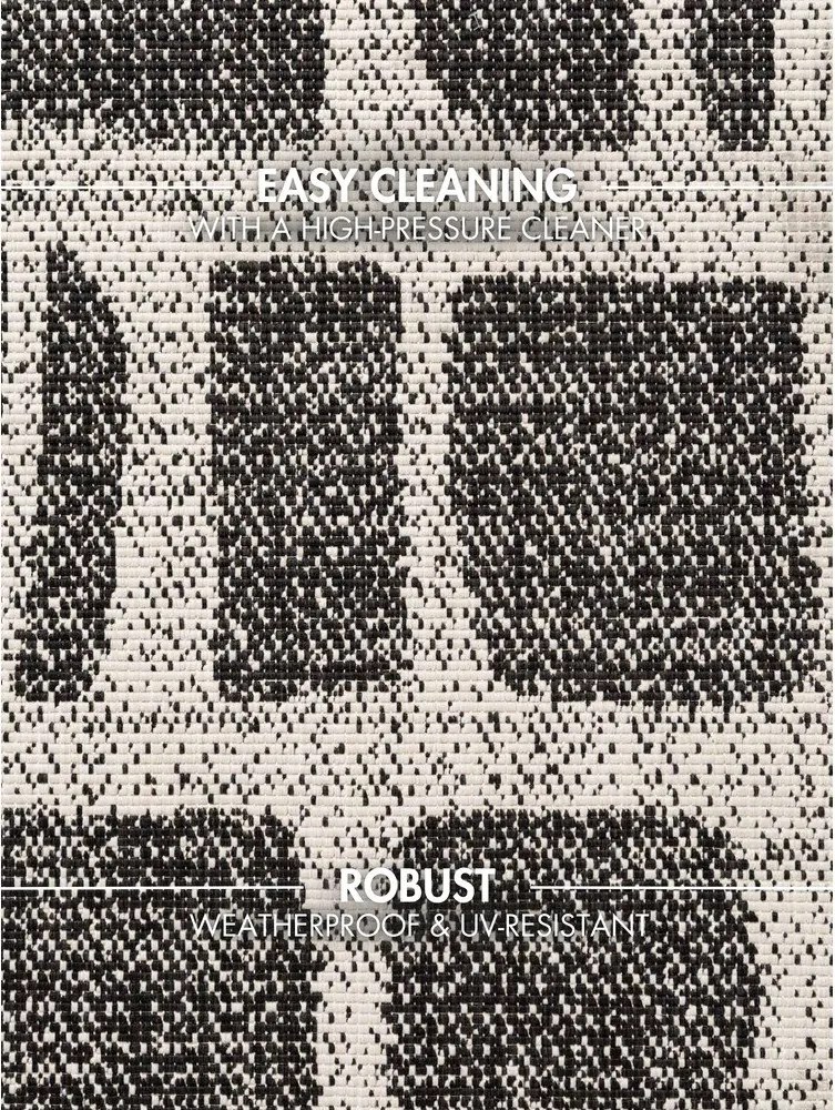 Черен/кремав килим за открито и закрито 120x170 cm Haringey Ruskin – Ted Baker