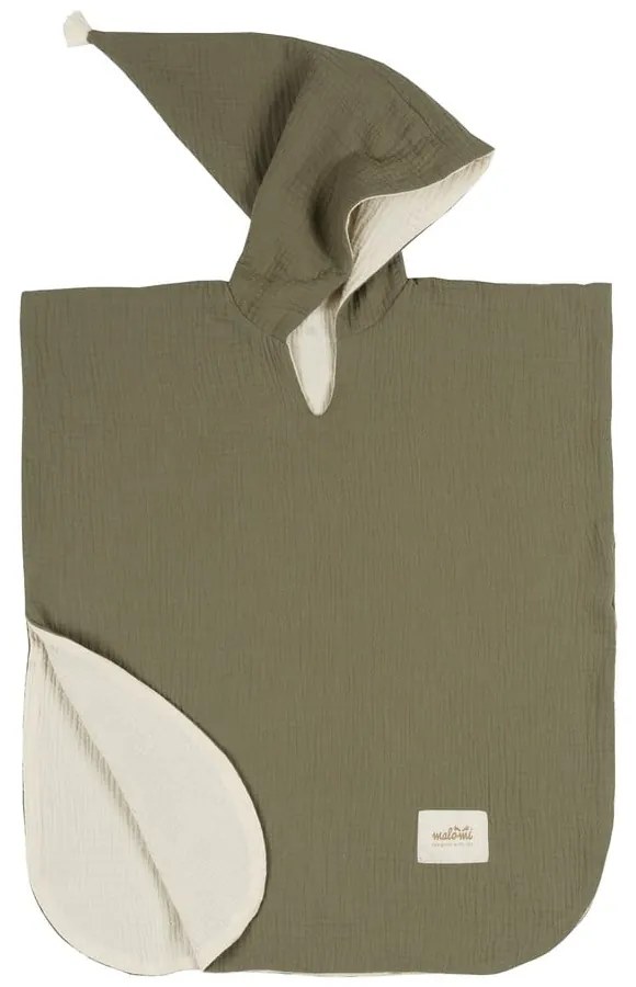 Бебешко пончо от муселин в цвят каки размер M - Malomi Kids